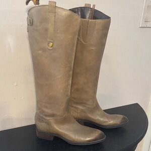 Sam Edelman Penny Light Brown Leather Riding Boots